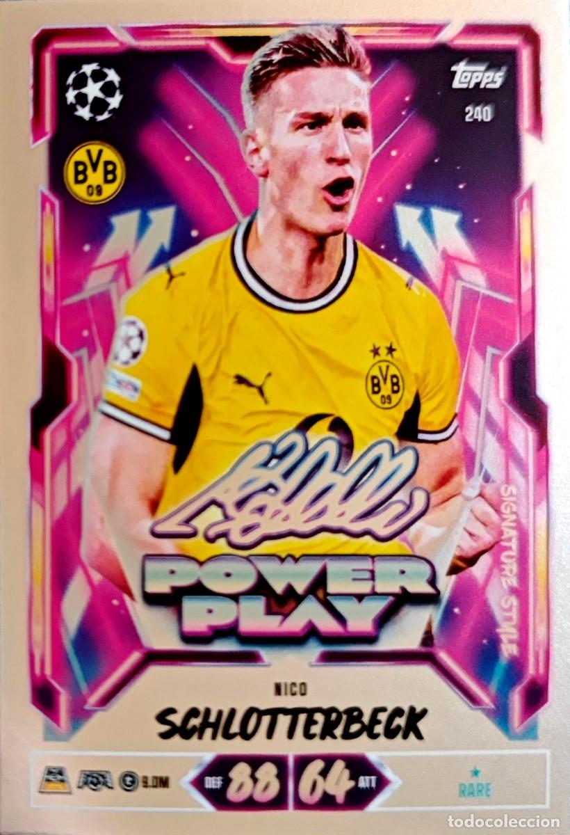 Cromos de f&uacute;tbol: 240 Nico Schlotterbeck - Borussia Dortmund - POWER PLAY - TOPPS Match Attax 2026 2027 26 27