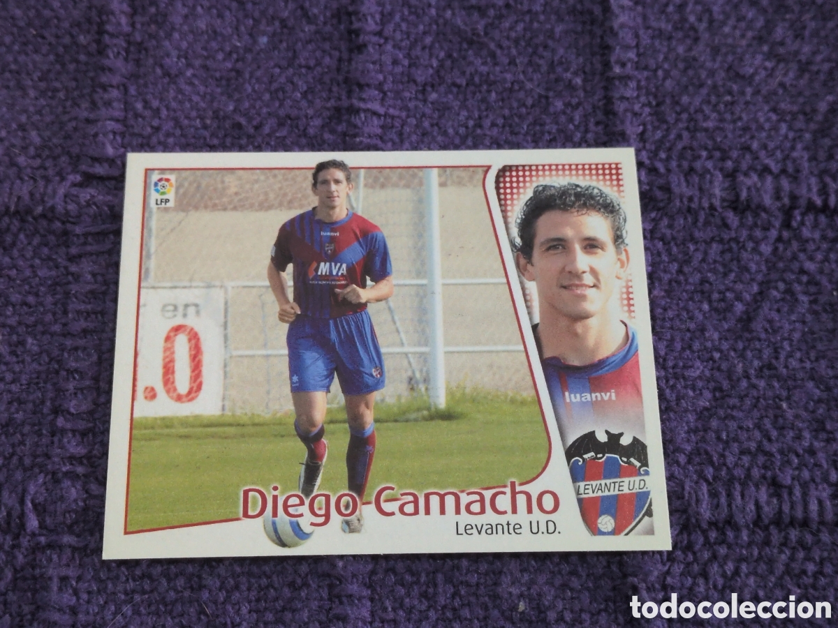 Fu&szlig;ball-Sticker: DIEGO CAMACHO VERSI&Oacute;N FICHAJE 25 LIGA ESTE 2004 2005 04 05. NUNCA PEGADO