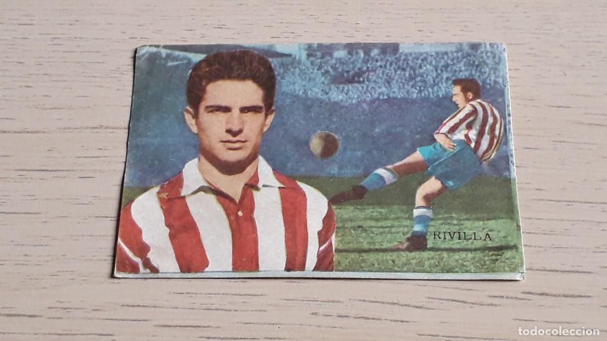 Cromos de f&uacute;tbol: Rivilla Atl&eacute;tico de Madrid, Album Liga F&uacute;tbol Fher Disgra 62 63, 1962 1963. Sin pegar