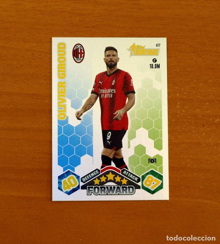 Cartes &agrave; collectionner de Football: Milan-477 Oliver Giroud-Man of the Matc-Midfielder-Topps Match Attax Trading Card Game-2023-2024