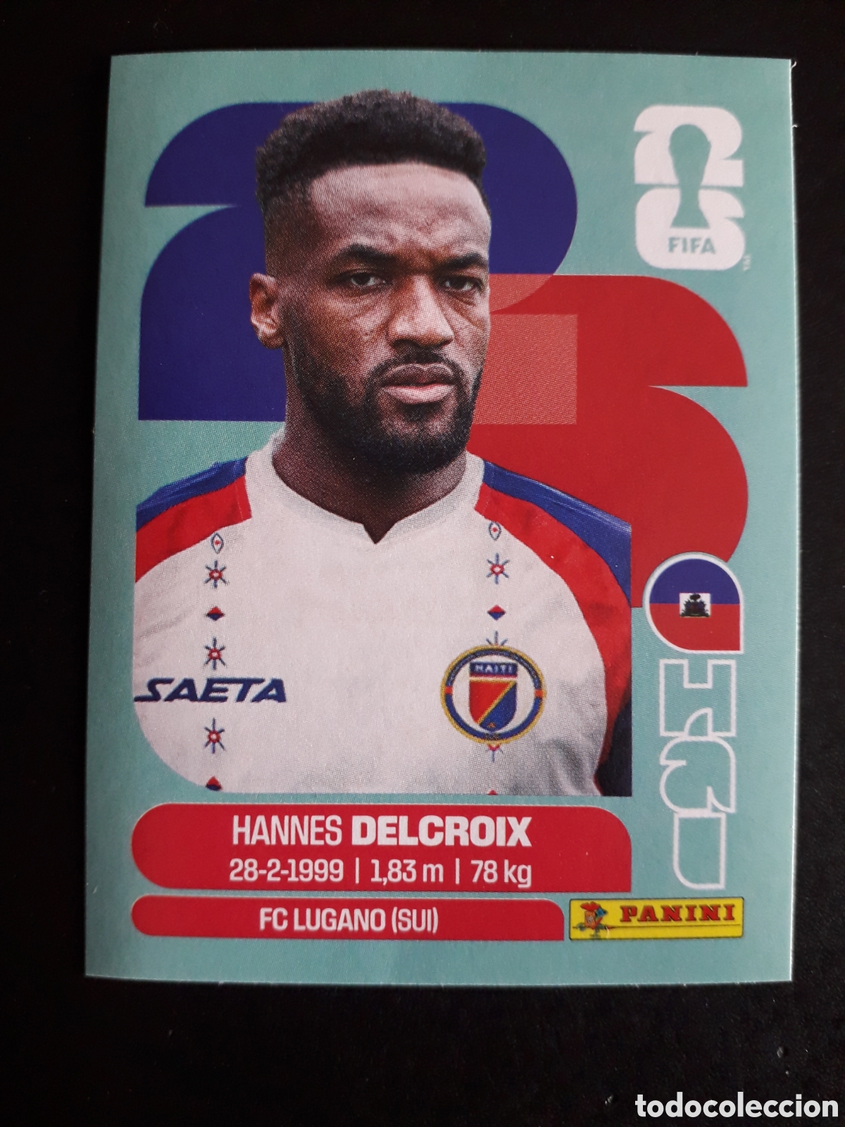 Cartes &agrave; collectionner de Football: DELCROIX HAIT&Iacute; HAI 9 MUNDIAL F&Uacute;TBOL 2026 FIFA WORLD CUP PANINI SIN PEGAR PEDIDO M&Iacute;NIMO 3&euro;
