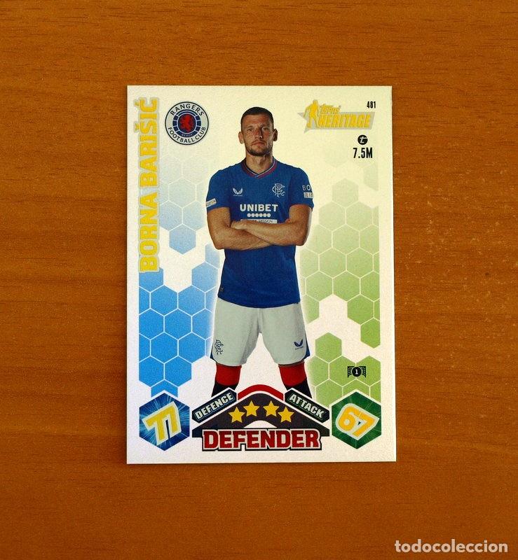 Cromos de f&uacute;tbol: Rangers-481 Borna Barisic-Man of the Matc-Midfielder-Topps Match Attax Trading Card Game-2023-2024