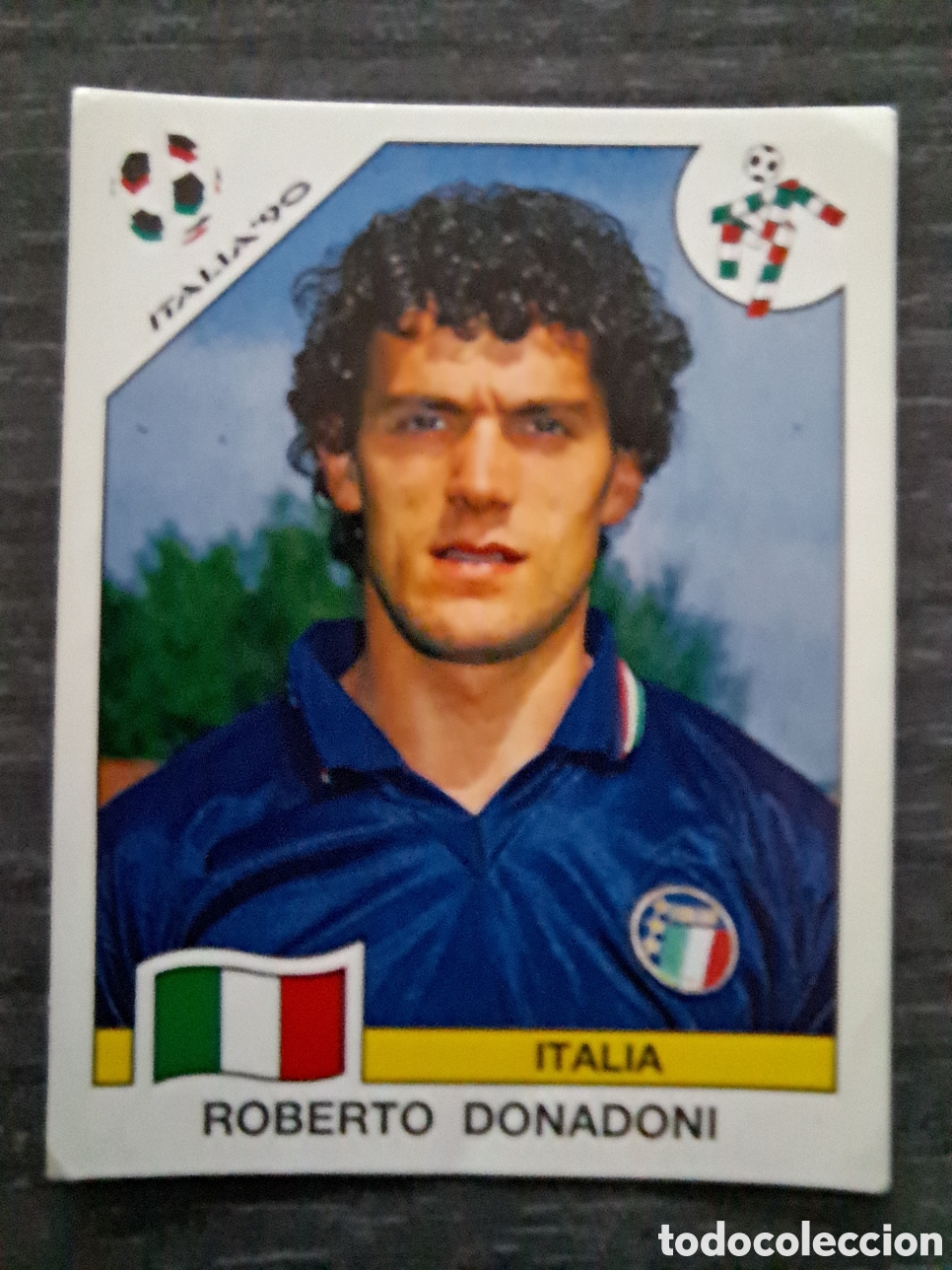 Cromos de f&uacute;tbol: DONADONI &ndash; ITALIA &ndash; ITALIA 90 Cromo de Roberto Donadoni, internacional con Italia, perteneciente a