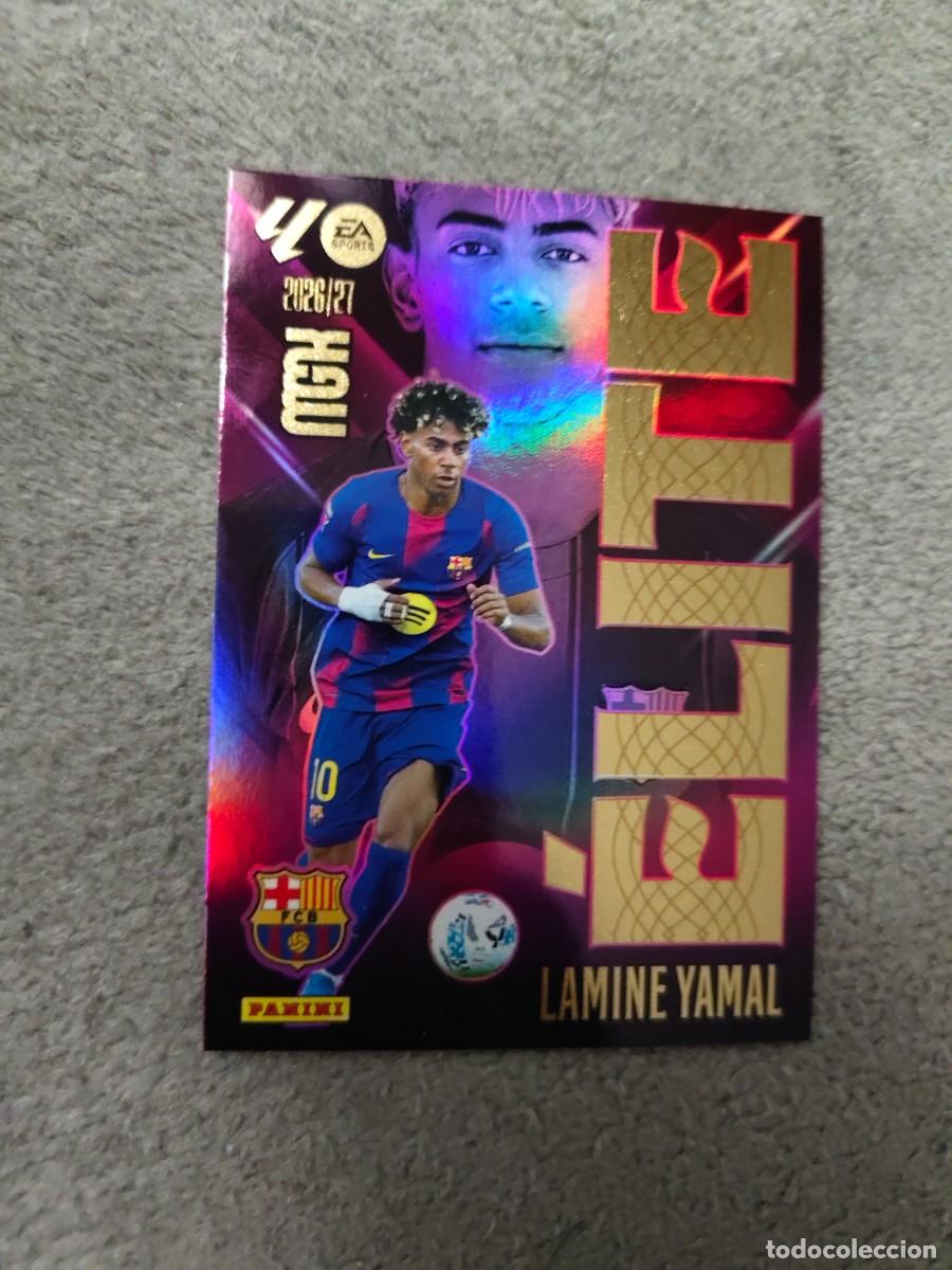 Cromos de f&uacute;tbol: 9 MEGACRACKS MGK 2026 27 LAMINE YAMAL FC BARCELONA &Eacute;LITE 26 2027 PANINI AAW