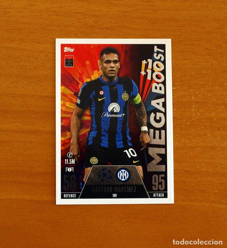 Fu&szlig;ball-Sticker: Inter de Milan -N&ordm; 189 Lautaro Mart&iacute;nez-Mega Boost-Topps Match Attax Trading Card Game-2023-2024