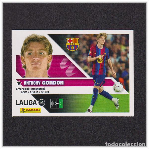 Cromos de f&uacute;tbol: LIGA ESTE 2026 2027 26 27 PANINI GORDON 24 FICHAJE BARCELONA BAR&Ccedil;A ALBUM COLECCI&Oacute;N 3&ordf; EDICI&Oacute;N