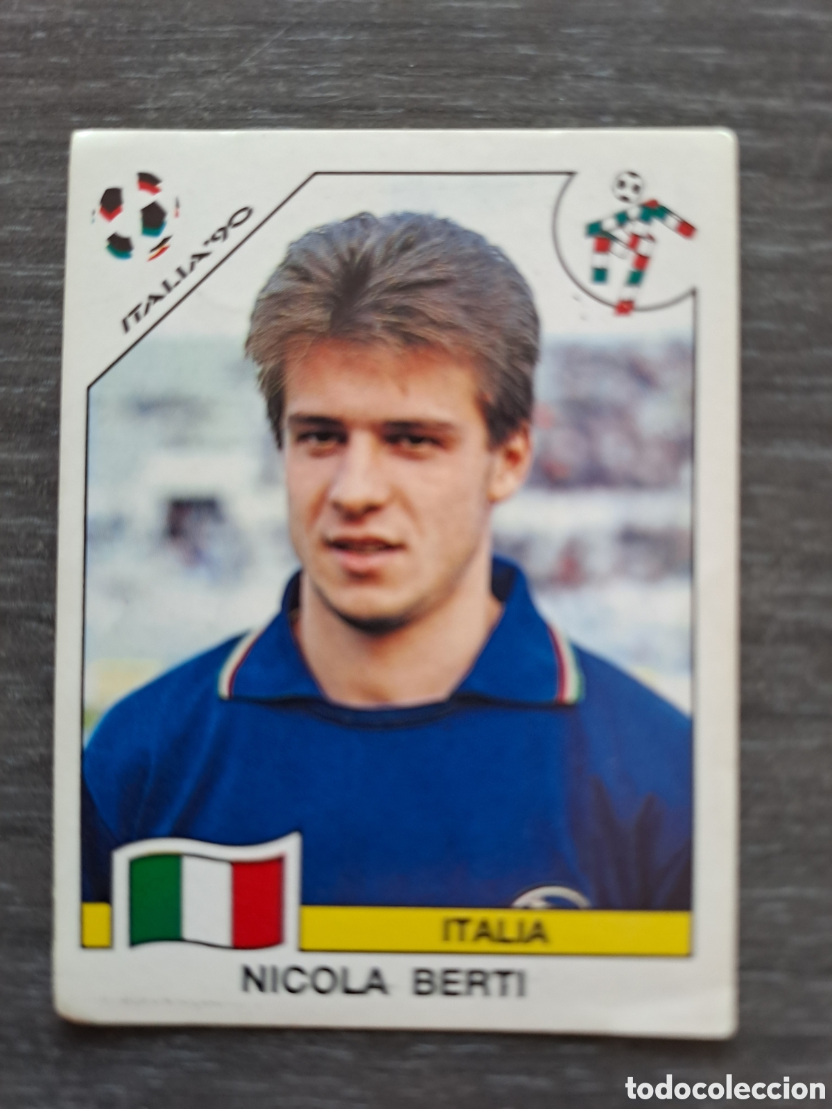 Cromos de f&uacute;tbol: BERTI &ndash; ITALIA &ndash; ITALIA 90 Cromo de Berti, internacional con Italia, perteneciente a la colecci&oacute;n I
