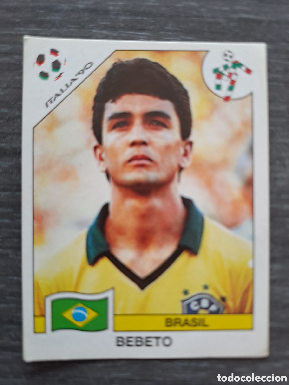 Cromos de f&uacute;tbol: BEBETO &ndash; BRASIL &ndash; ITALIA 90 Cromo de Bebeto, internacional con Brasil, perteneciente a la colecci&oacute;n