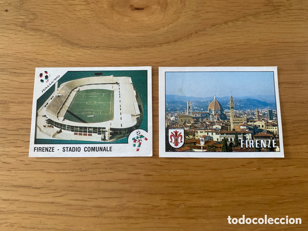 Cromos de f&uacute;tbol: Cromos panini mundial Italia 90 n&uacute;meros 11 y 12 Firenze - Stickers album world cup 1990 Italy