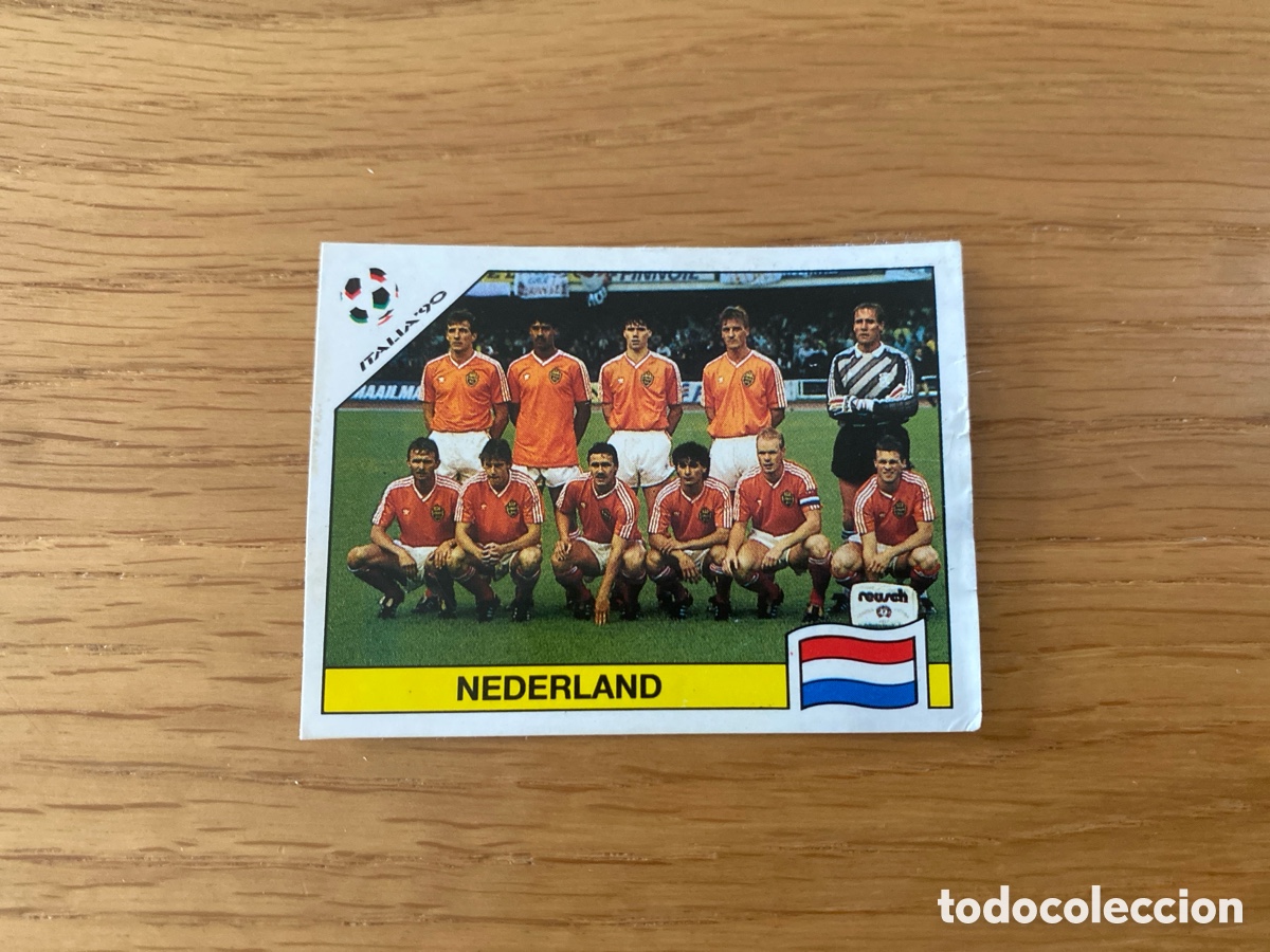 Cromos de f&uacute;tbol: Cromo panini mundial Italia 90 n&uacute;mero 404 Holanda - Stickers album world cup Italy 1990
