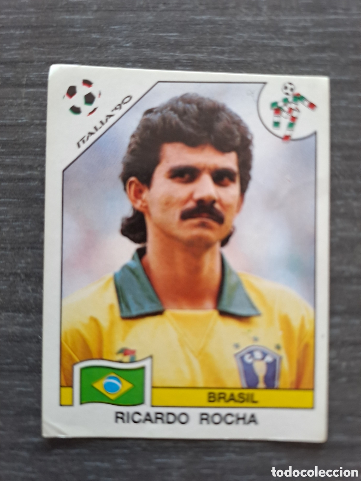 Cromos de f&uacute;tbol: RICARDO ROCHA &ndash; BRASIL &ndash; ITALIA 90 Cromo de Ricardo Rocha, internacional con Brasil, perteneciente