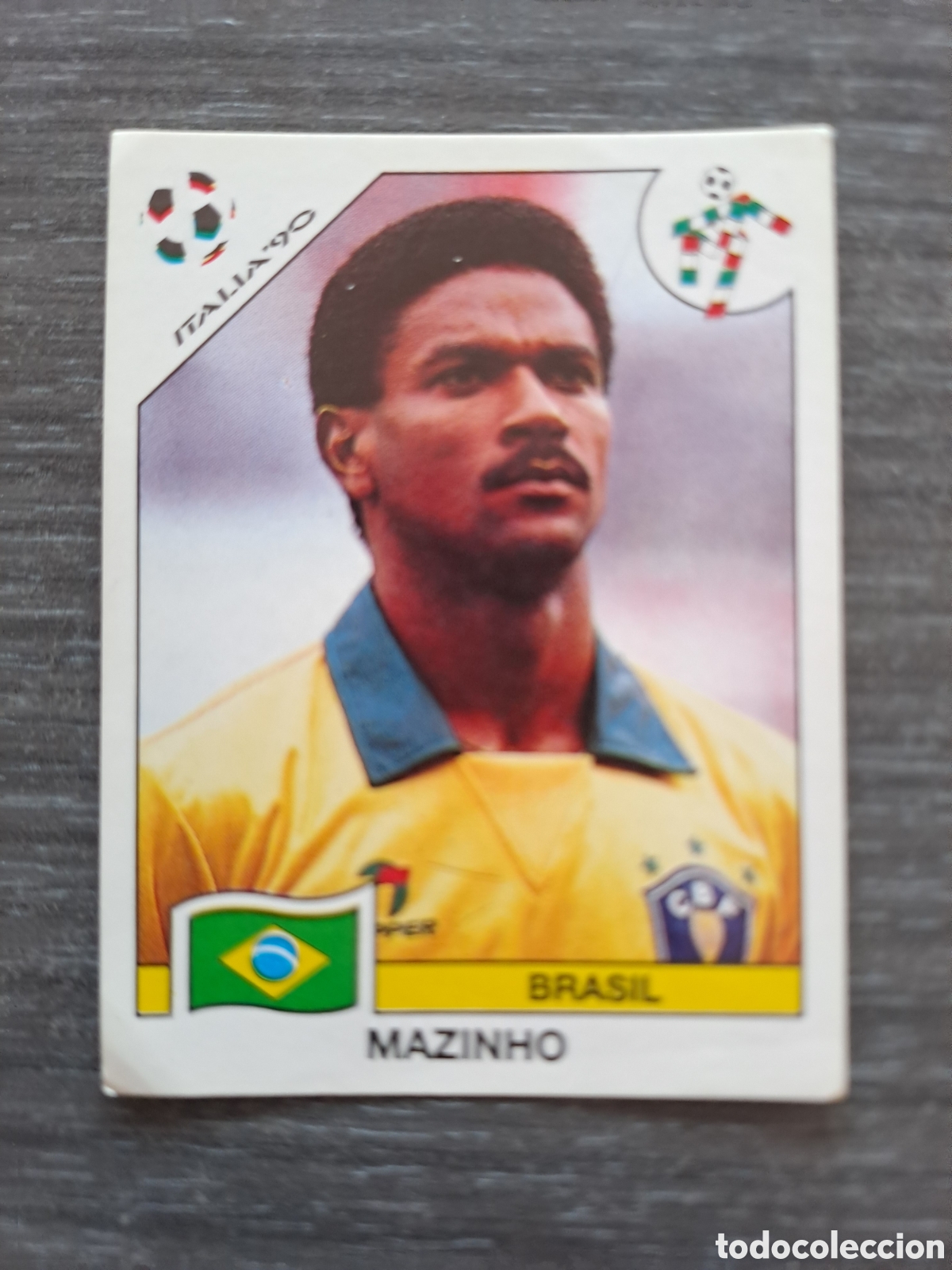 Cromos de f&uacute;tbol: MAZINHO &ndash; BRASIL &ndash; ITALIA 90 Cromo de Mazinho, internacional con Brasil, perteneciente a la colecci
