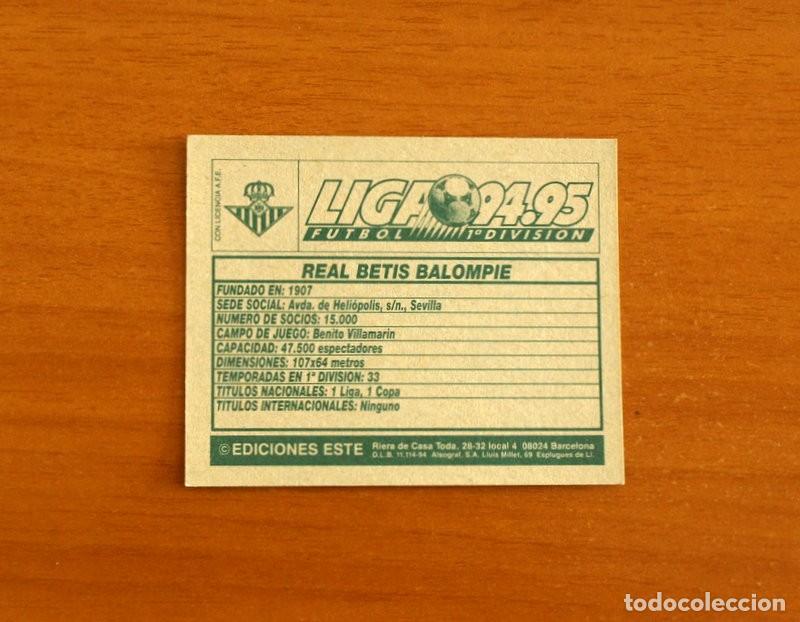 Cromos de f&uacute;tbol: Real Betis - Escudo - Ediciones Este Liga 1994-1995, 94-95 - Nunca pegado
