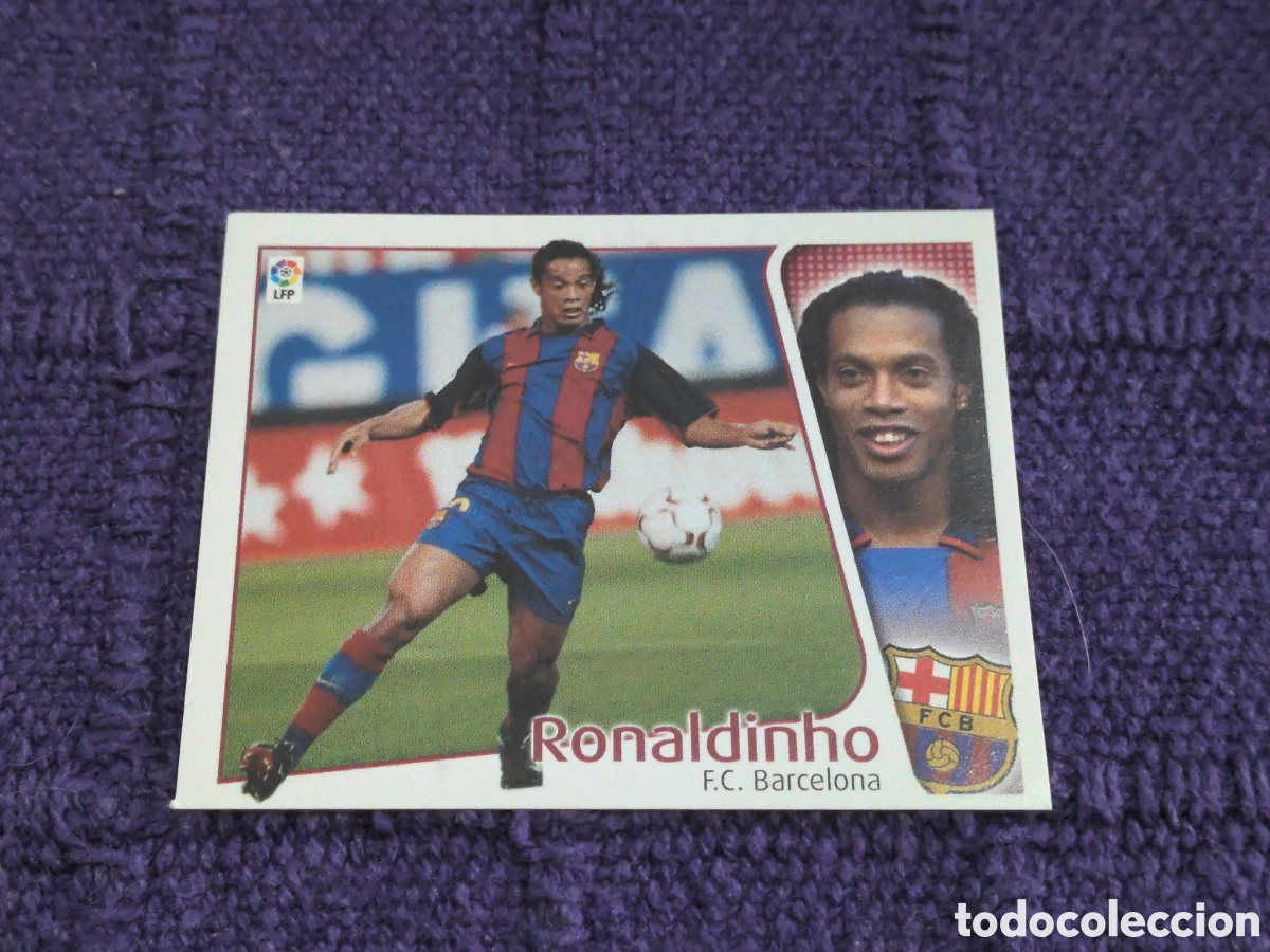 Fu&szlig;ball-Sticker: 2004 2005 04 05 CROMO NUNCA PEGADO EN BUEN ESTADO BARCELONA RONALDINHO