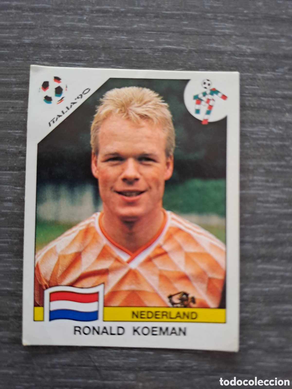 Cromos de Futebol: RONALD KOEMAN &ndash; HOLANDA &ndash; ITALIA 90 Cromo de Ronald Koeman, internacional con Holanda, pertenecient