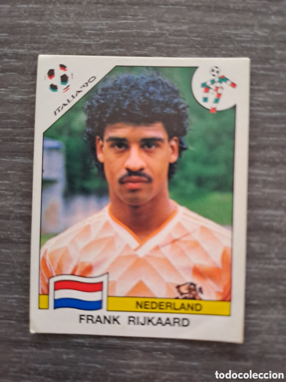 Cromos de f&uacute;tbol: FRANK RIJKAARD &ndash; HOLANDA &ndash; ITALIA 90 Cromo de Frank Rijkaard, internacional con Holanda, pertenecie