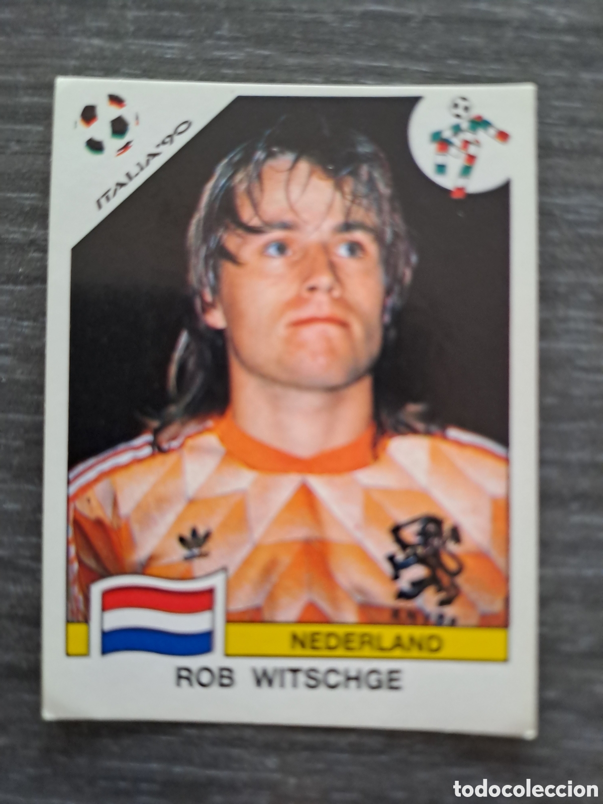 Cromos de f&uacute;tbol: WITSCHGE &ndash; HOLANDA &ndash; ITALIA 90 Cromo de Witschge, internacional con Holanda, perteneciente a la col