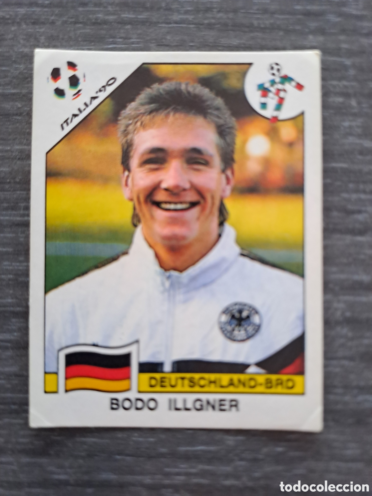 Cromos de f&uacute;tbol: BODO ILLGNER &ndash; ALEMANIA &ndash; ITALIA 90 Cromo de Bodo Illgner, internacional con Alemania, pertenecient