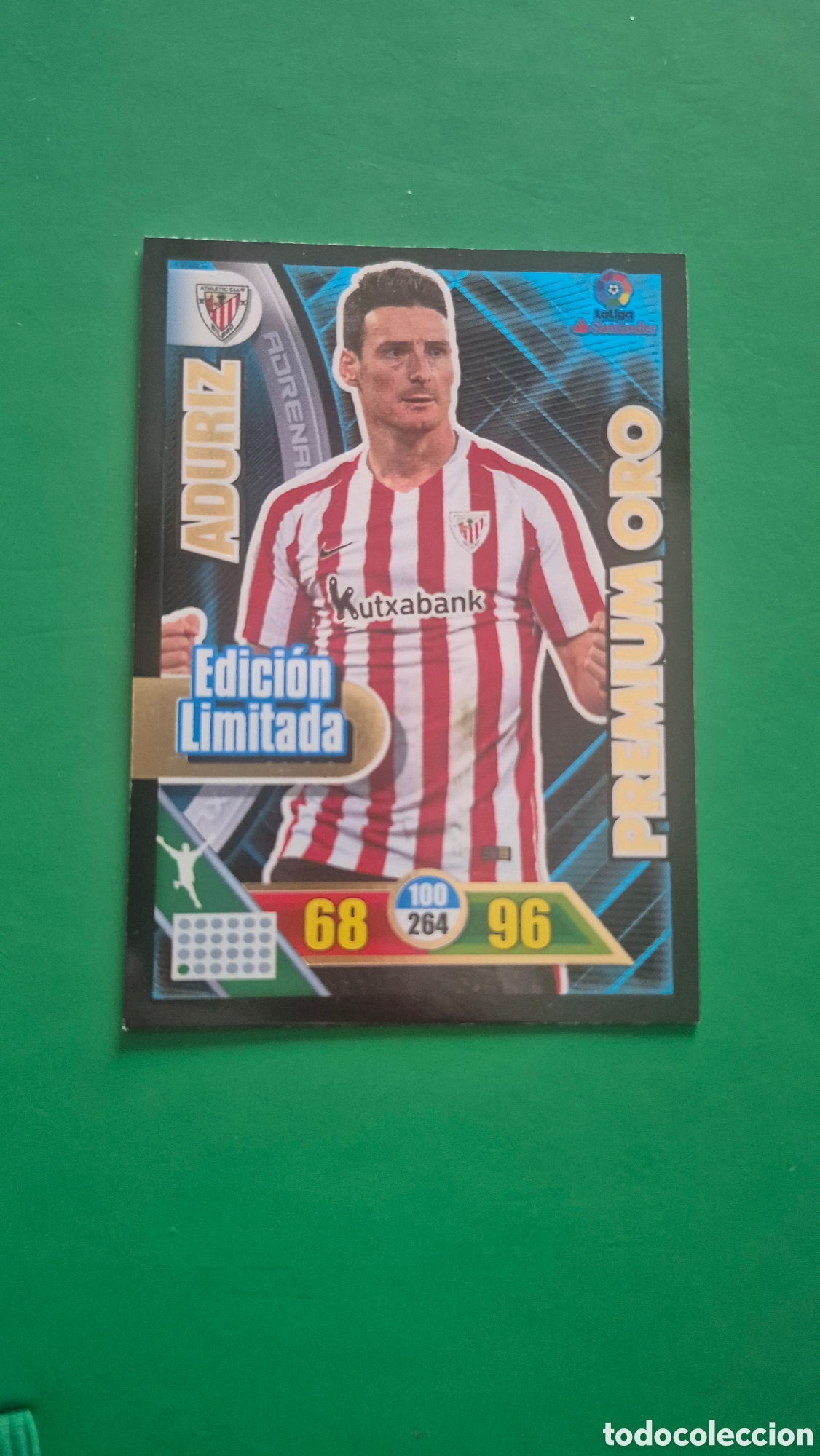 Cromos de f&uacute;tbol: ADURIZ BILBAO PREMIUM ORO EDICION LIMITADA ADRENALYN XL LIGA 2016/17 16 17 PANINI