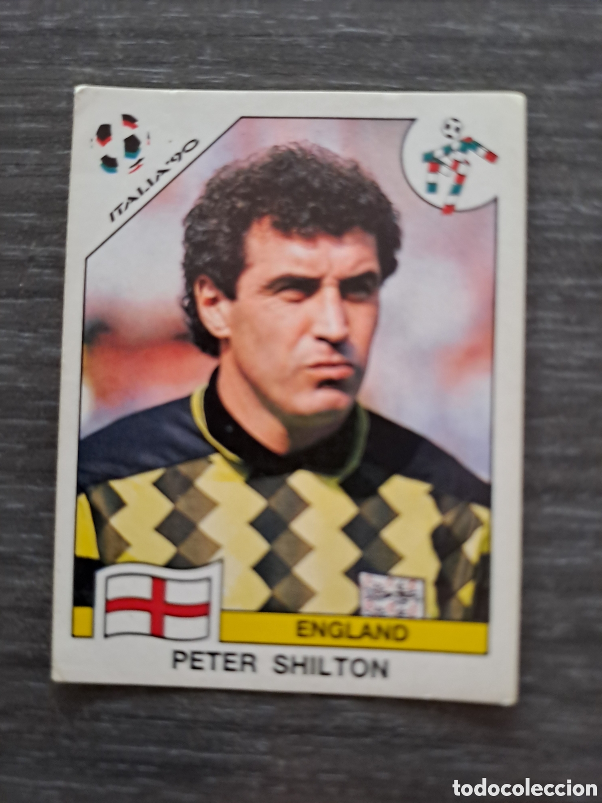 Fu&szlig;ball-Sticker: SHILTON &ndash; INGLATERRA &ndash; ITALIA 90 Cromo de Peter Shilton, internacional con Inglaterra, pertenecient