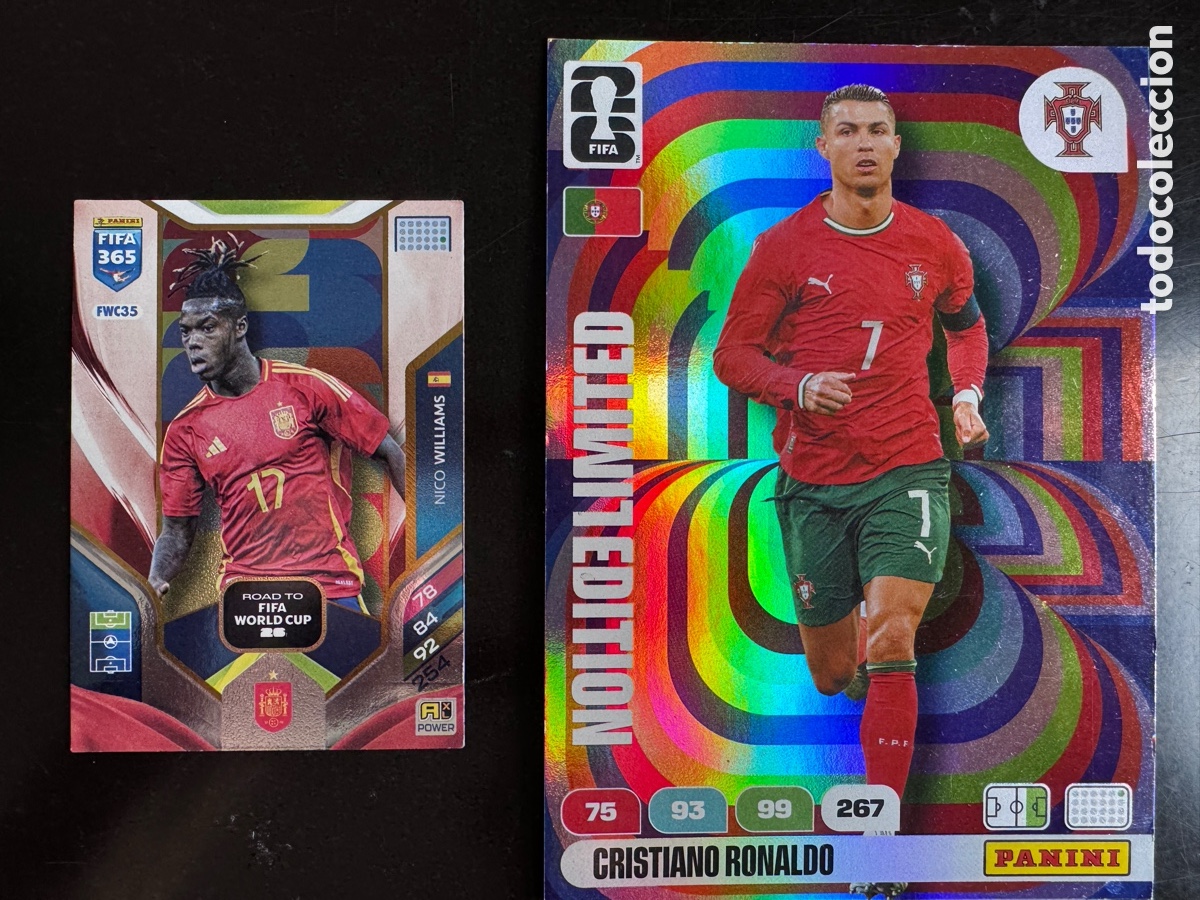 Cromos de f&uacute;tbol: Cristiano Ronaldo Edici&oacute;n Limitada XXL Portugal Mundial Adrenalyn 2026
