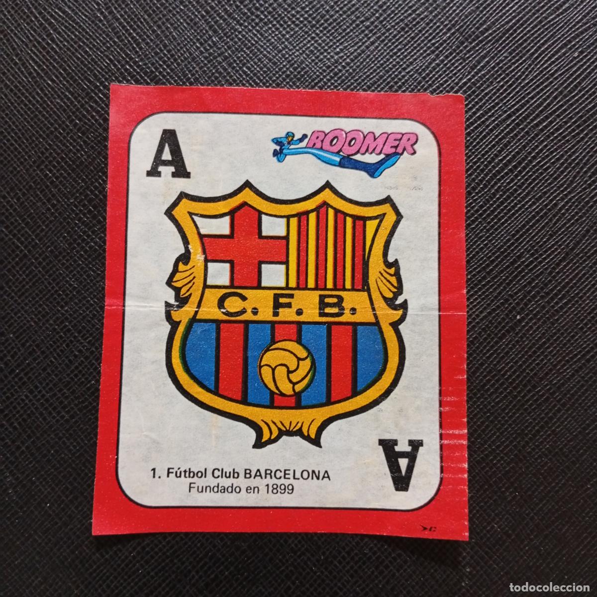 Cromos de f&uacute;tbol: 1 ESCUDO BARCELONA CHICLE BOOMER 1982 1983 CROMO FUTBOL LIGA 82 83 - SIN PEGAR - SOBRE-C