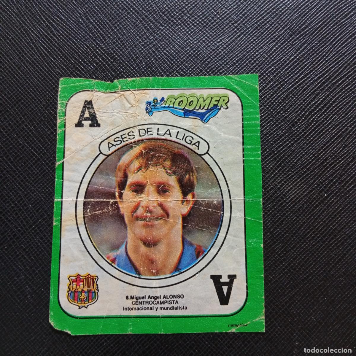 Cromos de f&uacute;tbol: 6 ALONSO BARCELONA CHICLE BOOMER 1982 1983 CROMO FUTBOL LIGA 82 83 - SIN PEGAR - SOBRE-C