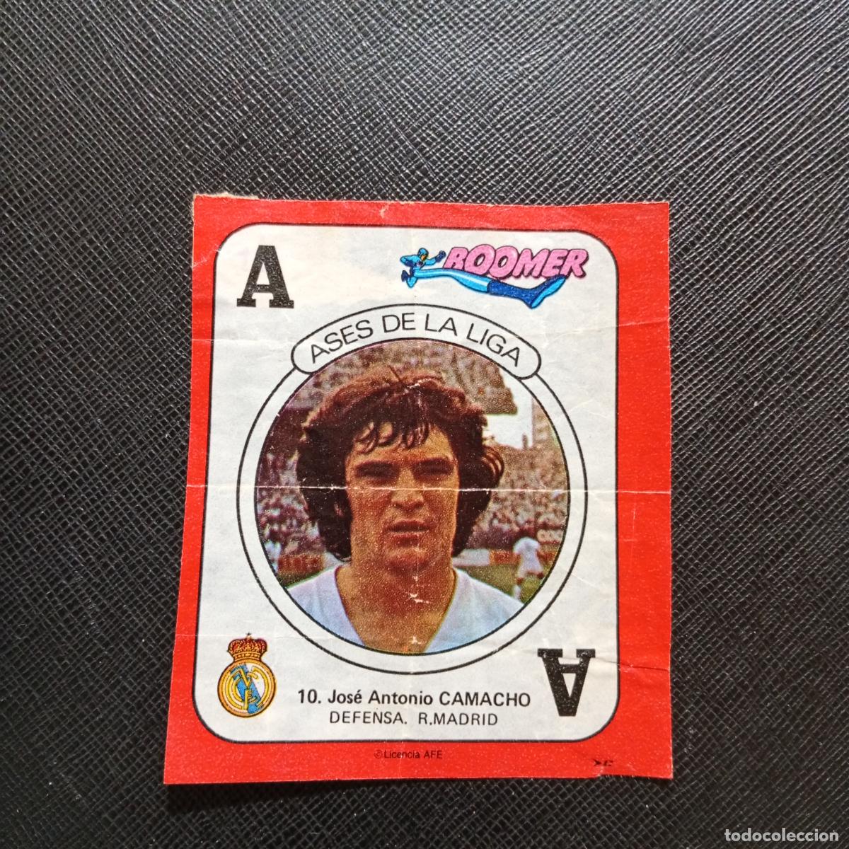 Cromos de f&uacute;tbol: 10 CAMACHO REAL MADRID CHICLE BOOMER 1982 1983 CROMO FUTBOL LIGA 82 83 - - SOBRE-C
