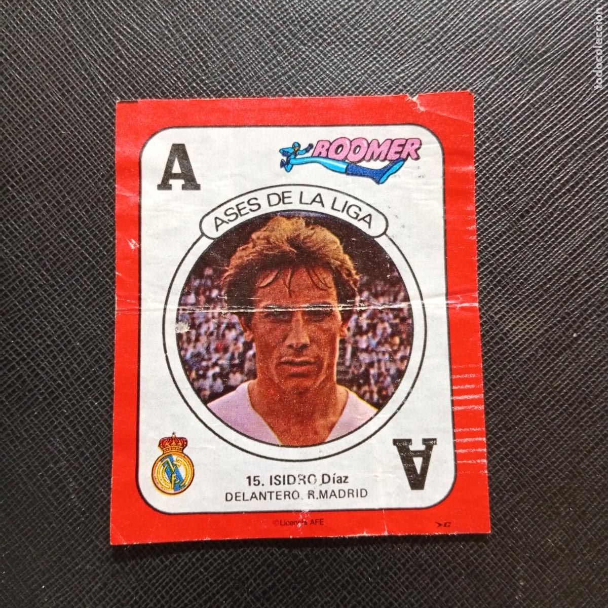 Football Stickers: 15 ISIDRO REAL MADRID CHICLE BOOMER 1982 1983 CROMO FUTBOL LIGA 82 83 - SIN PEGAR - SOBRE-C