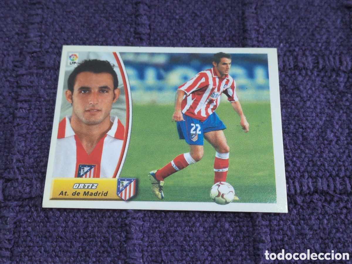 Fu&szlig;ball-Sticker: ORTIZ ATLETICO DE MADRID COLOCA LIGA ESTE 2003 2004 03 04 NUNCA PEGADO SIN PEGAR