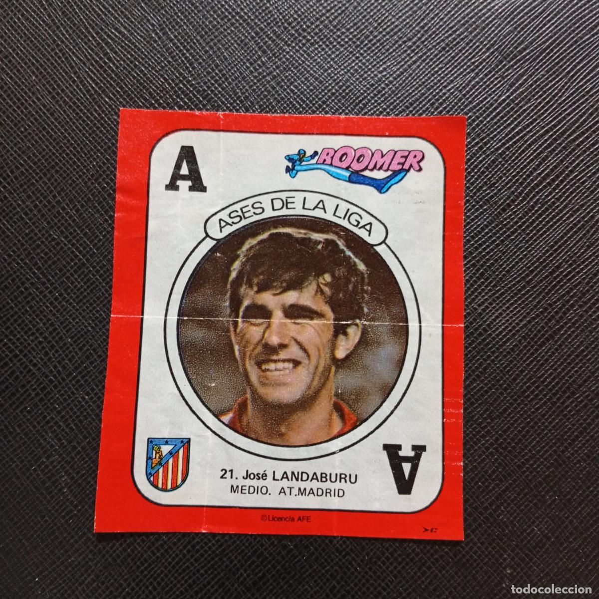 Cromos de f&uacute;tbol: 21 LANDABURU AT MADRID CHICLE BOOMER 1982 1983 CROMO FUTBOL LIGA 82 83 - SIN PEGAR - SOBRE-C