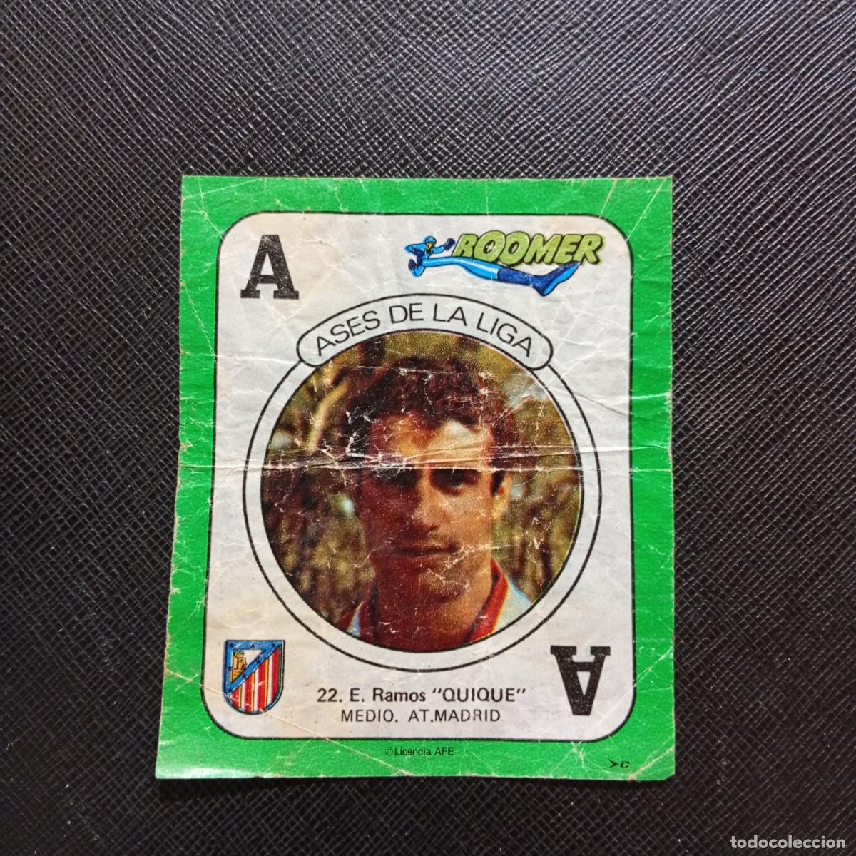 Cromos de f&uacute;tbol: 22 QUIQUE AT MADRID CHICLE BOOMER 1982 1983 CROMO FUTBOL LIGA 82 83 - SIN PEGAR - SOBRE-C
