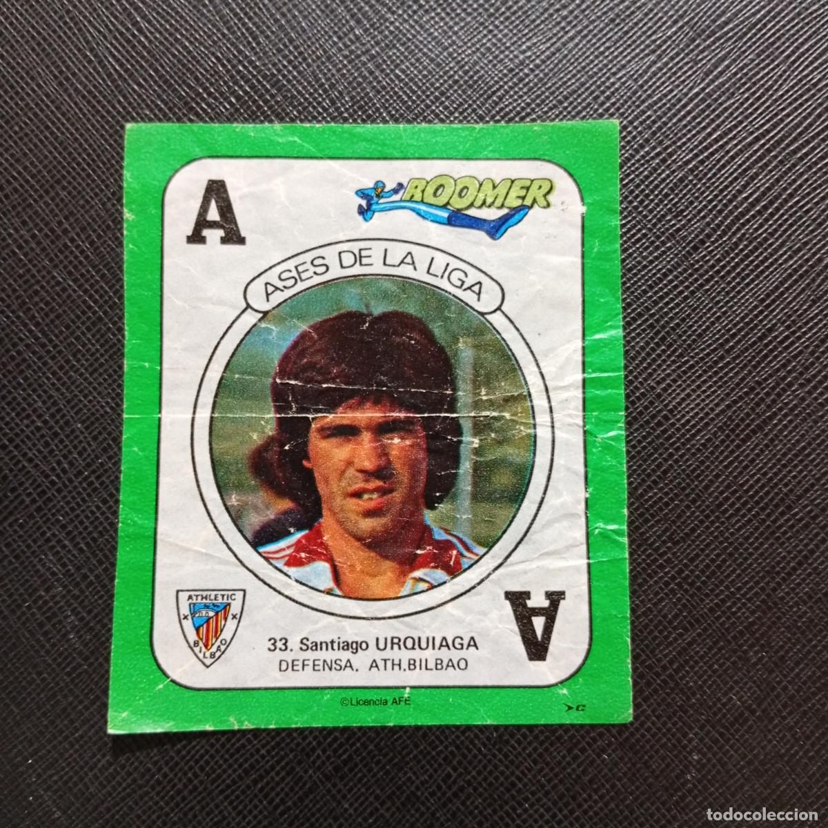 Cromos de f&uacute;tbol: 33 URQUIAGA BILBAO CHICLE BOOMER 1982 1983 CROMO FUTBOL LIGA 82 83 - SIN PEGAR - SOBRE-C