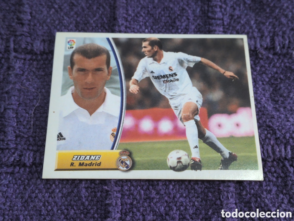 Fu&szlig;ball-Sticker: ZIDANE REAL MADRID LIGA ESTE 2003 2004 03 04 NUNCA PEGADO SIN PEGAR