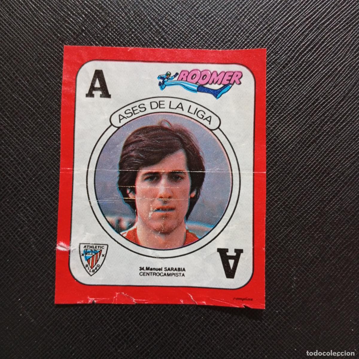 Cromos de f&uacute;tbol: 34 SARABIA BILBAO CHICLE BOOMER 1982 1983 CROMO FUTBOL LIGA 82 83 - - SOBRE-C
