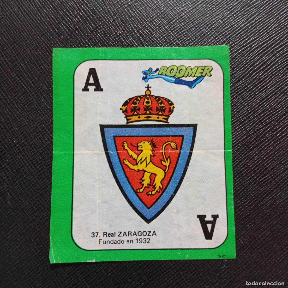 Cromos de f&uacute;tbol: 37 ESCUDO ZARAGOZA CHICLE BOOMER 1982 1983 CROMO FUTBOL LIGA 82 83 - SIN PEGAR - SOBRE-C