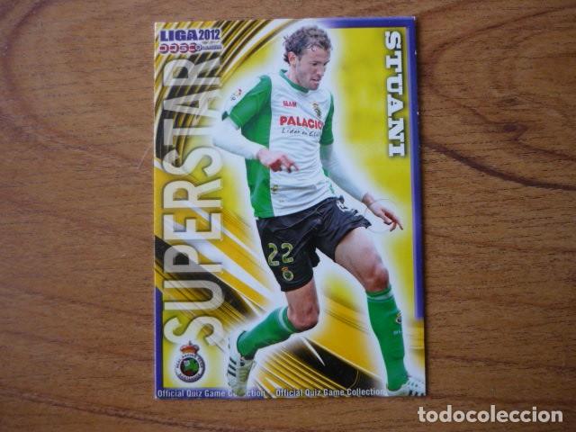 Figurine di Calcio: MUNDICROMO 2012 N&ordm; 323 STUANI (RACING SANTANDER) SUPERSTAR - MATE - FUTBOL CROMO 12
