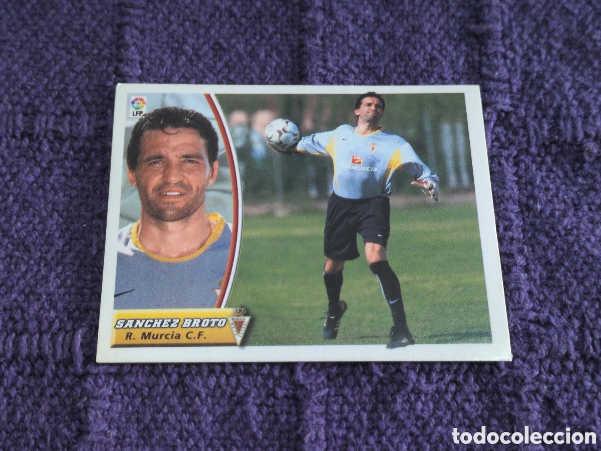 Fu&szlig;ball-Sticker: SANCHEZ BROTO REAL MURCIA C. F. COLOCA LIGA ESTE 2003 2004 03 04 NUNCA PEGADO SIN PEGAR