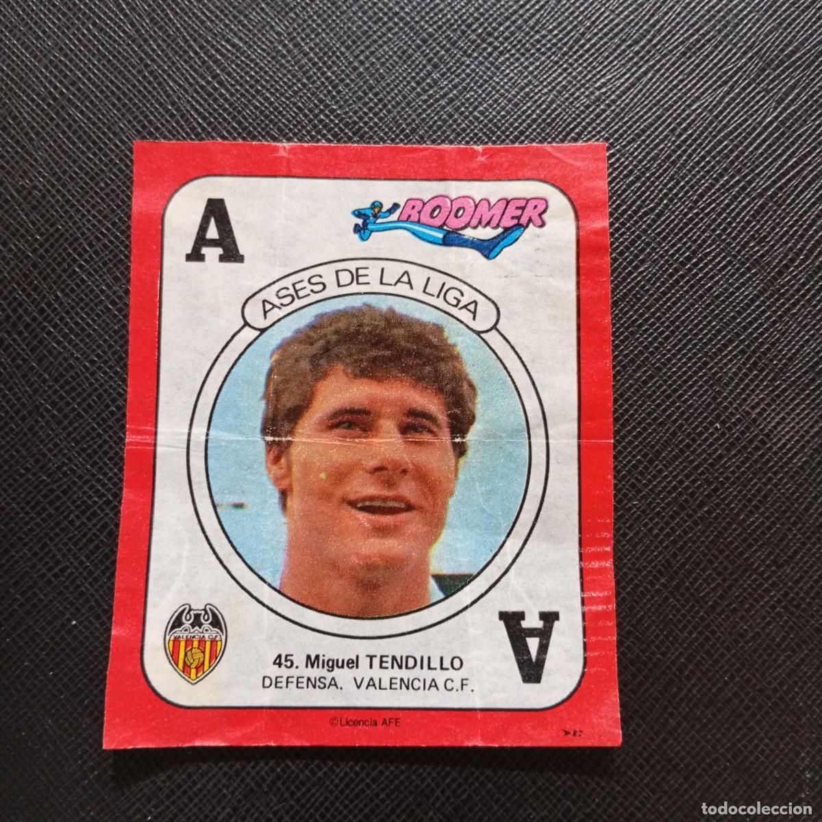 Fu&szlig;ball-Sticker: 45 TENDILLO VALENCIA CHICLE BOOMER 1982 1983 CROMO FUTBOL LIGA 82 83 - SIN PEGAR - SOBRE-C