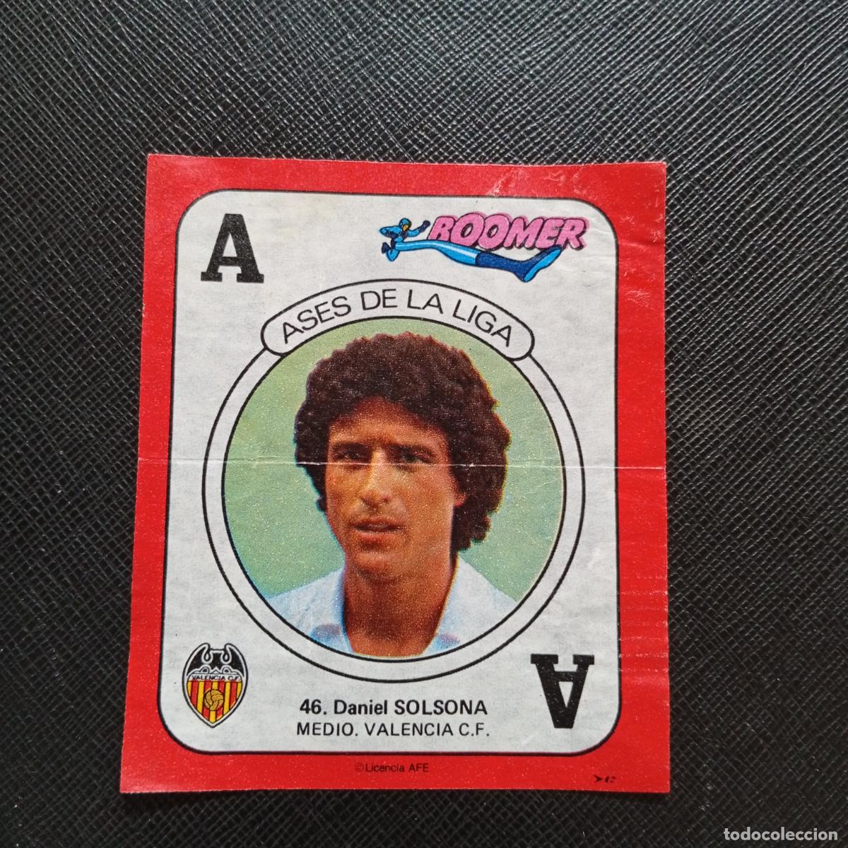 Fu&szlig;ball-Sticker: 46 SOLSONA VALENCIA CHICLE BOOMER 1982 1983 CROMO FUTBOL LIGA 82 83 - SIN PEGAR - SOBRE-C
