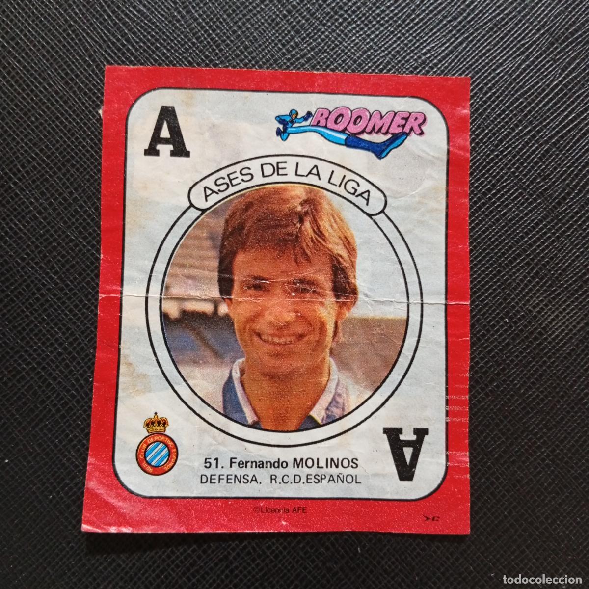 Cromos de f&uacute;tbol: 51 MOLINOS ESPA&Ntilde;OL CHICLE BOOMER 1982 1983 CROMO FUTBOL LIGA 82 83 - DESPEGADO - SOBRE-C