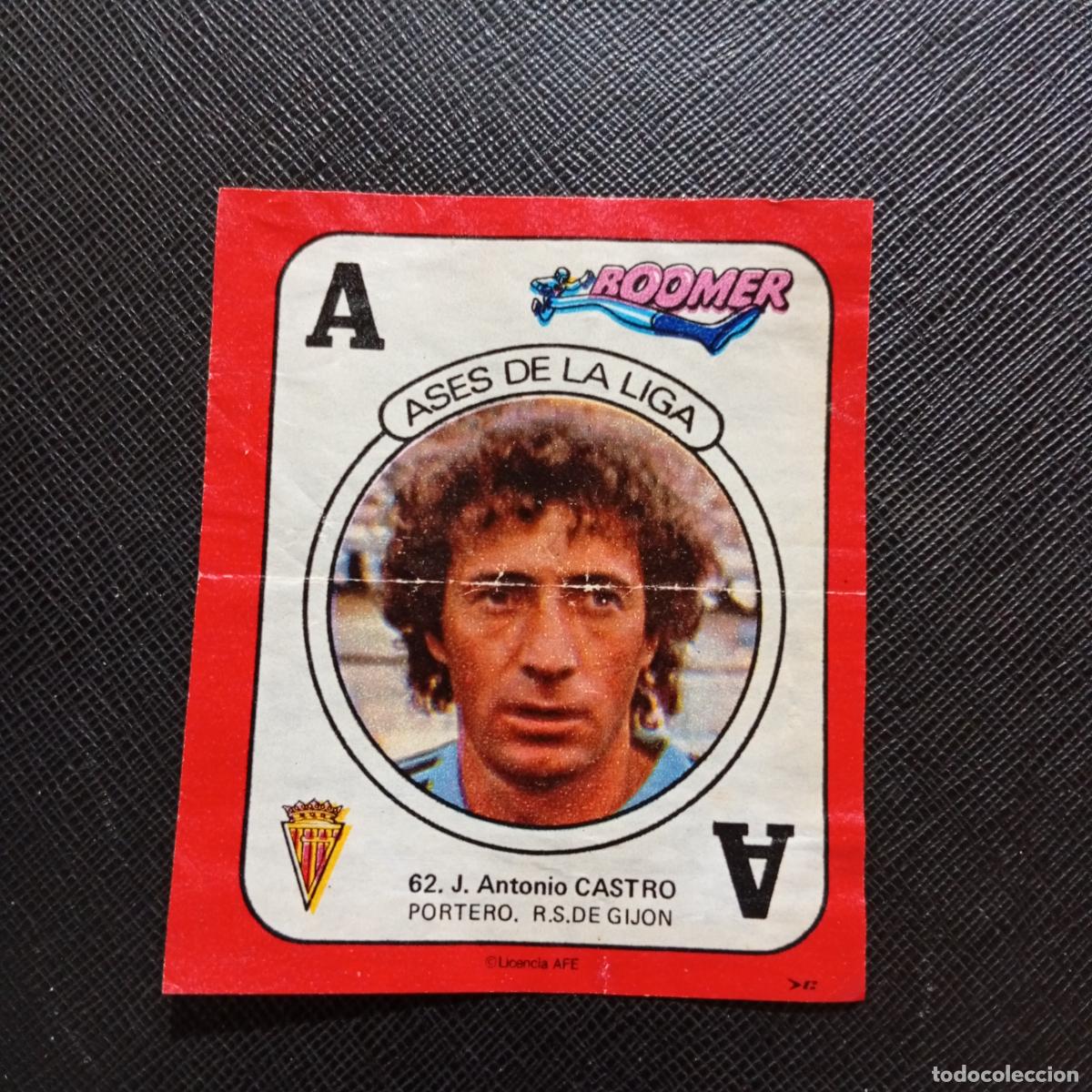 Cromos de f&uacute;tbol: 62 CASTRO SPORTING GIJON CHICLE BOOMER 1982 1983 CROMO FUTBOL LIGA 82 83 - SIN PEGAR - SOBRE-C