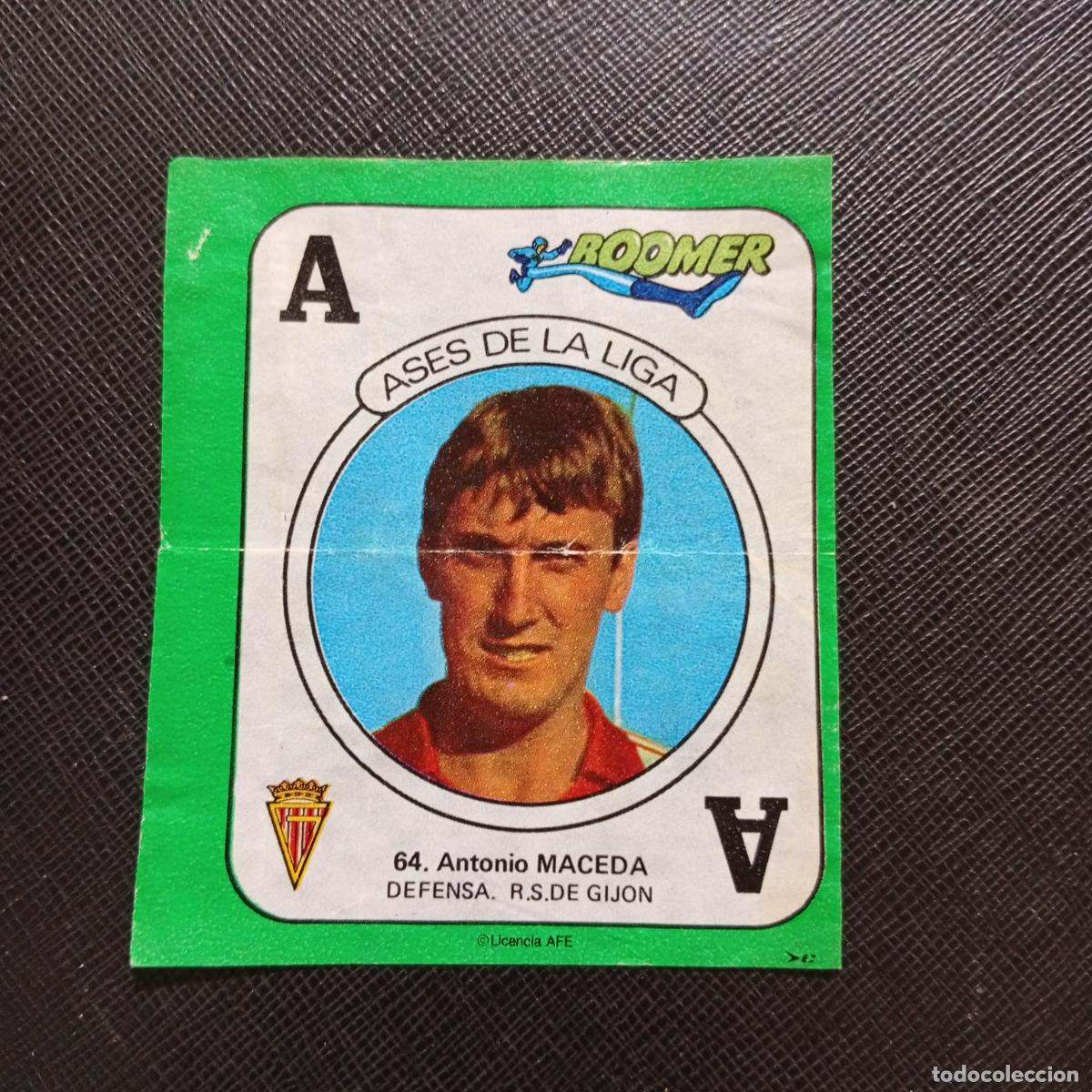 Cromos de f&uacute;tbol: 64 MACEDA SPORTING GIJON CHICLE BOOMER 1982 1983 CROMO FUTBOL LIGA 82 83 - SIN PEGAR - SOBRE-C