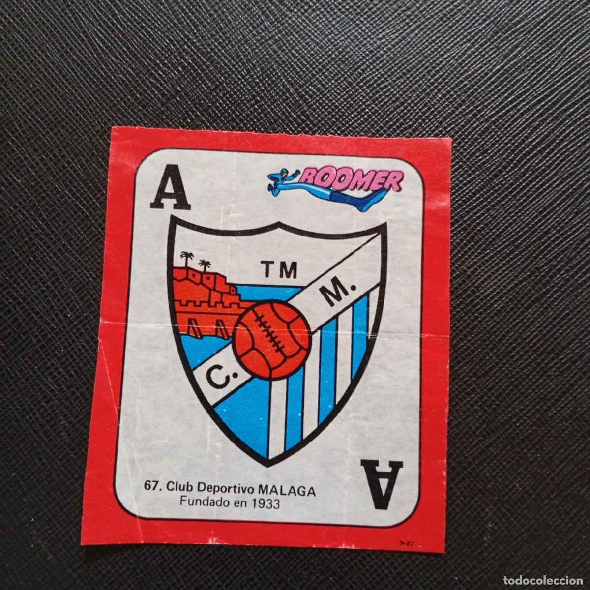 Cromos de f&uacute;tbol: 67 ESCUDO MALAGA CHICLE BOOMER 1982 1983 CROMO FUTBOL LIGA 82 83 - SIN PEGAR - SOBRE-C