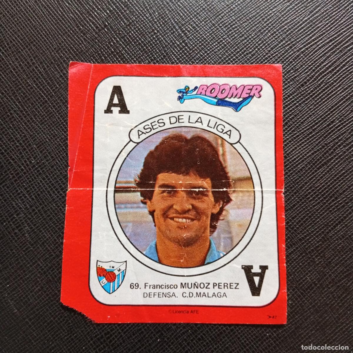 Cromos de f&uacute;tbol: 69 MU&Ntilde;OZ PEREZ MALAGA CHICLE BOOMER 1982 1983 CROMO FUTBOL LIGA 82 83 - SIN PEGAR - SOBRE-C