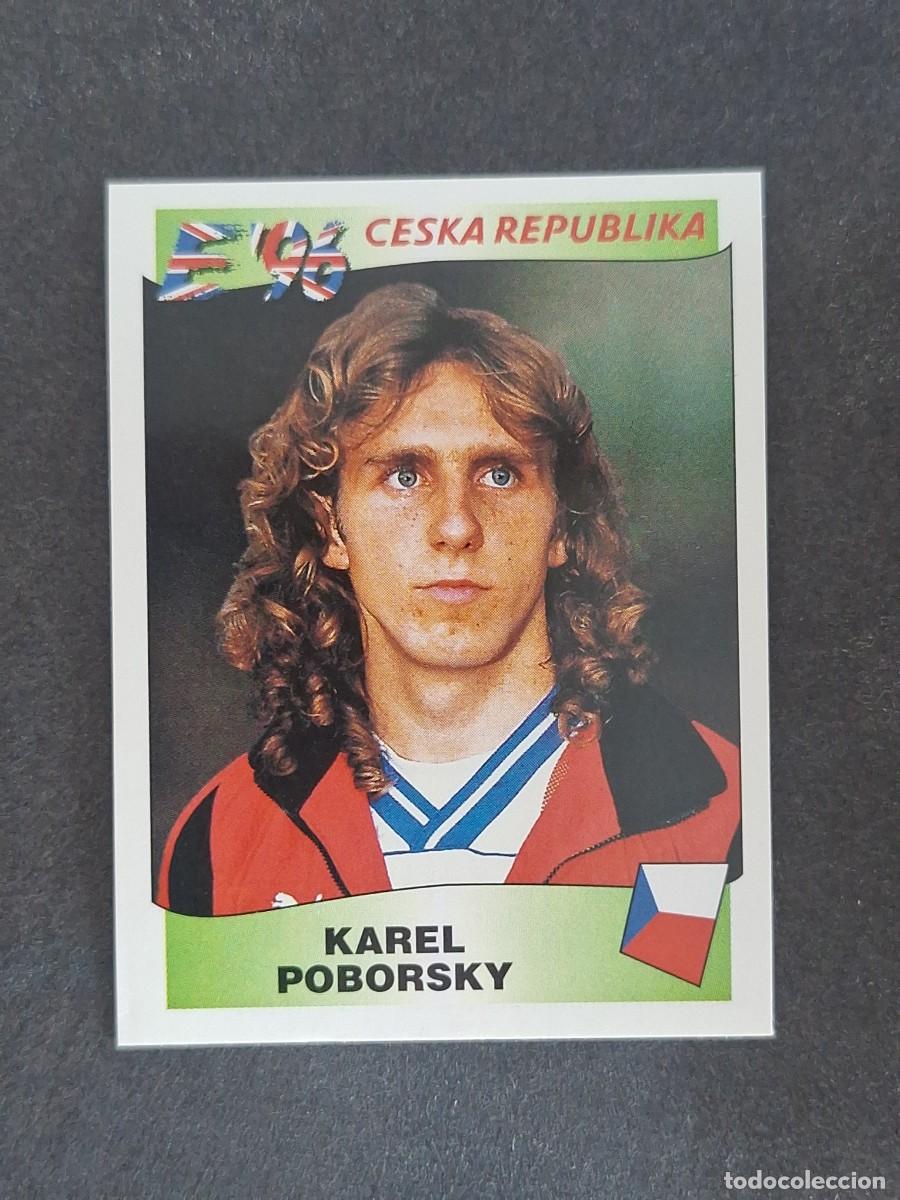 Cromos de f&uacute;tbol: L3 KAREL POBORSKY SELECCION REPUBLICA CHECA 223 EUROCOPA 1996 EURO 96 PANINI NUNCA PEGADO