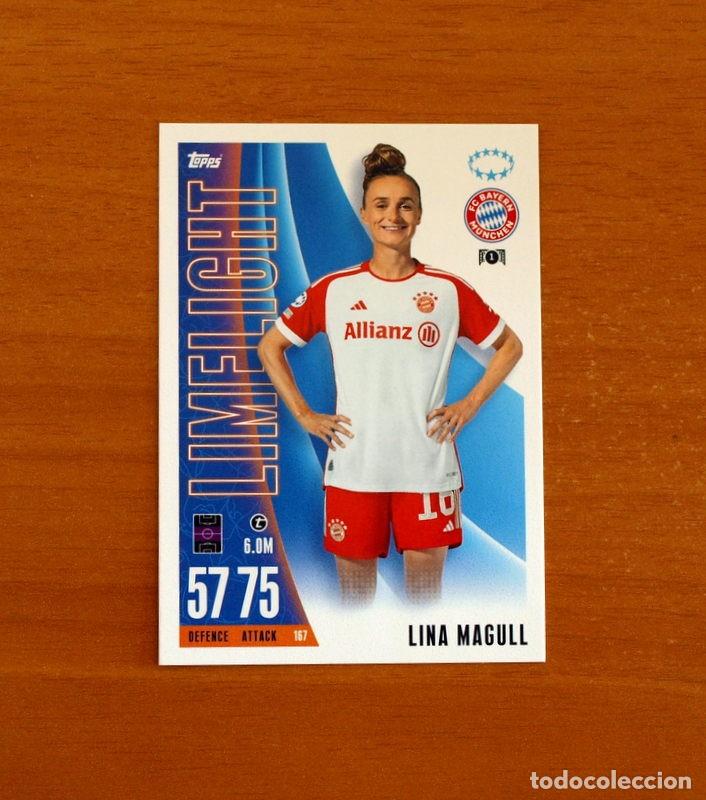 Fu&szlig;ball-Sticker: Bayern M&uuml;nchen -167 Lina Magull -Limelight-Topps Match Attax Trading Card Game-2023-2024-23-24