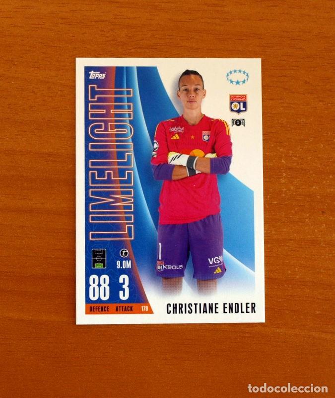 Figurine di Calcio: Olympique Lyon -170 Christiane Endler -Limelight-Topps Match Attax Trading Card Game-2023-2024-23-24