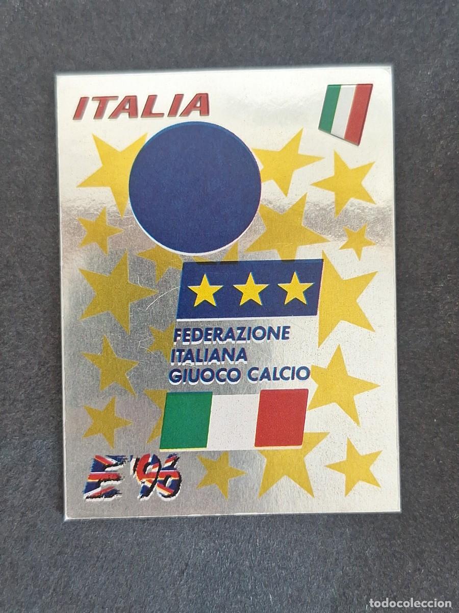 Cromos de f&uacute;tbol: L3 ESCUDO SELECCION ITALIA 235 EUROCOPA 1996 EURO 96 PANINI NUNCA PEGADO SIN PEGAR