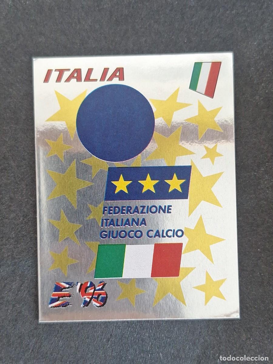 Cromos de f&uacute;tbol: L3 ESCUDO SELECCION ITALIA 235 EUROCOPA 1996 EURO 96 PANINI NUNCA PEGADO SIN PEGAR